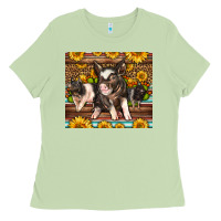 Matcha Western Cute Hampshire Pigs Ladies Tee - LillyAllenDesigns