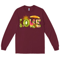 Burgundy love kiwi Long Sleeve Tee - RanaPortraitStore