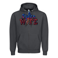 Smoke police wife with lightning bolt Zipper Hoodie - CowGirlArtShop