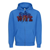 True Royal police wife with lightning bolt Zipper Hoodie - CowGirlArtShop