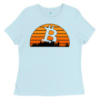 Baby Blue bitcoin new orleans retro sunset Ladies Tee - Jasminsmagicworld