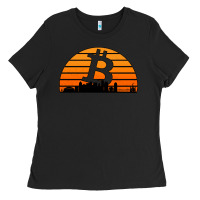 Black bitcoin new orleans retro sunset Ladies Tee - Jasminsmagicworld