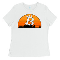 White bitcoin new orleans retro sunset Ladies Tee - Jasminsmagicworld