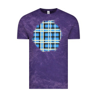 Cloud Purple Winter Tartan Patch Vintage Tee - BundleAndBundleShop