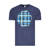 Vintage Denim Winter Tartan Patch Vintage Tee - BundleAndBundleShop