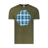 Vintage Olive Winter Tartan Patch Vintage Tee - BundleAndBundleShop