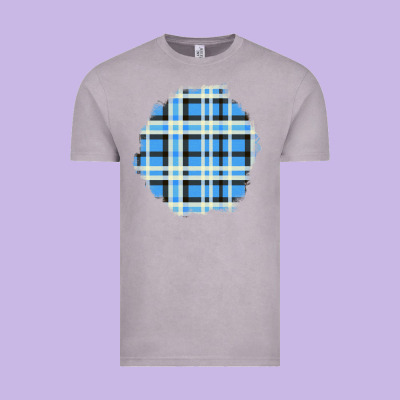 Winter Tartan Patch Vintage Tee Designed By Bundleandbundleshop