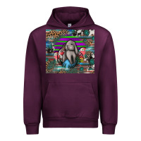 Mauve Wine easter Urban Hoodie - CowhideDigitalArt