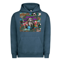 Pigment Midnight Navy easter Urban Hoodie - CowhideDigitalArt