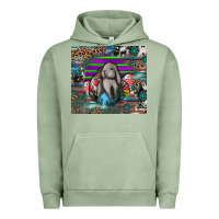 Pigment Oil Green easter Urban Hoodie - CowhideDigitalArt