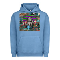 Pigment Pebble Blue easter Urban Hoodie - CowhideDigitalArt