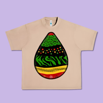 Teardrop African Pattern Urban Heavy Tee Designed By Bundleandbundleshop