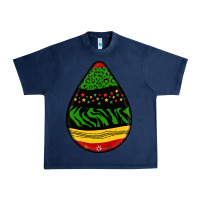 Navy teardrop african pattern Urban Heavy Tee - BundleAndBundleShop