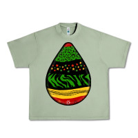Oil Green teardrop african pattern Urban Heavy Tee - BundleAndBundleShop