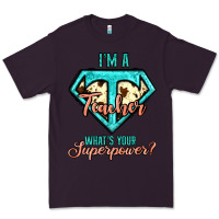 Plum i'm a teacher what's your superpower cowhide Premium Tee - Jasminsmagicworld