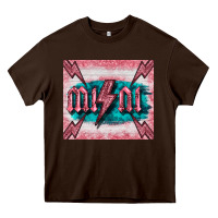 Chocolate Brown western mini pink glitter Heavy Core Tee - BarkalooDesign