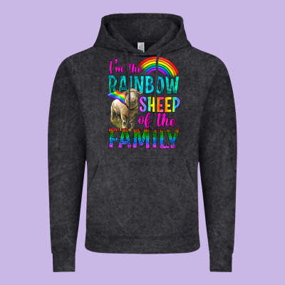 I'm The Rainbow Sheep Of The Family Vintage Hoodie Designed By Bundleandbundleshop