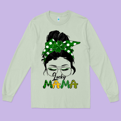 Lucky Mama Long Sleeve Tee Designed By Bettercallsaul