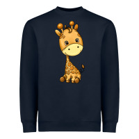 Navy giraffe Heavyweight Sweatshirt - texasbilliewilder