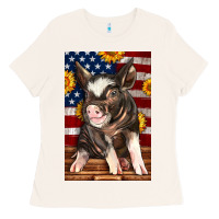 Bone Western American Pig Ladies Tee - LillyAllenDesigns