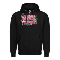 Black my god is stronger than cancer Zipper Hoodie - CowGirlArtShop