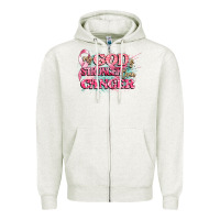 Oatmeal Heather my god is stronger than cancer Zipper Hoodie - CowGirlArtShop