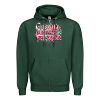 Sports Green my god is stronger than cancer Zipper Hoodie - CowGirlArtShop