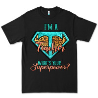 Black i'm a teacher what's your superpower leopard Premium Tee - Jasminsmagicworld