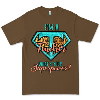 Cacao i'm a teacher what's your superpower leopard Premium Tee - Jasminsmagicworld