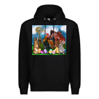Black Farm animals 20oz Premium Hoodie - OliviaCreatesArt