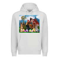 Dove Grey Farm animals 20oz Premium Hoodie - OliviaCreatesArt