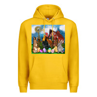 Lemon Farm animals 20oz Premium Hoodie - OliviaCreatesArt