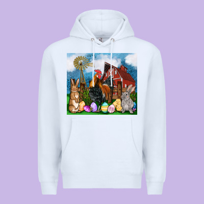 Farm Animals 20oz Premium Hoodie Designed By Oliviacreatesart