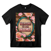 Black Western Welcome To Our Home Heavy Core Tee - LillyAllenDesigns