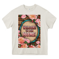 Cream Western Welcome To Our Home Heavy Core Tee - LillyAllenDesigns