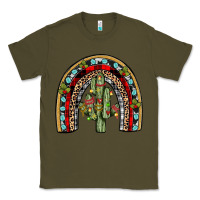 Army Green christmas cactus rainbow Classic Tee - JahusDesignShop