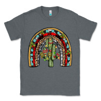 Charcoal Heather christmas cactus rainbow Classic Tee - JahusDesignShop