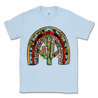 Dusty Blue christmas cactus rainbow Classic Tee - JahusDesignShop
