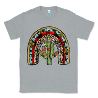 Heather Grey christmas cactus rainbow Classic Tee - JahusDesignShop