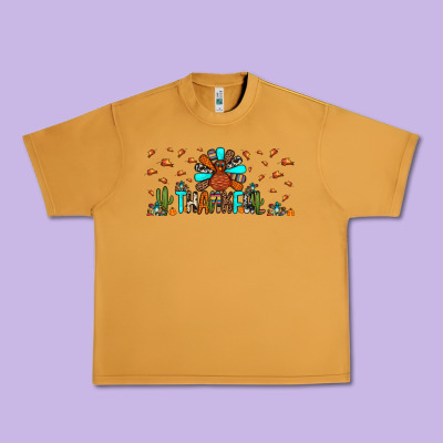Thankful Turkey Urban Heavy Tee Designed By Jahusdesignshop