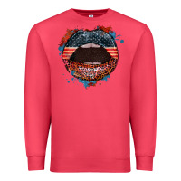 Cardinal American flag lips 4th of july Premium Sweatshirt - FaDigitalArtStudio