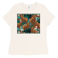 Turquoises Gemstones Cowhide Highlands Cow Ladies Tee | Teevron