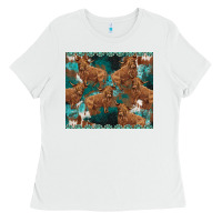 White turquoises gemstones cowhide highlands cow Ladies Tee - BarkalooDesign
