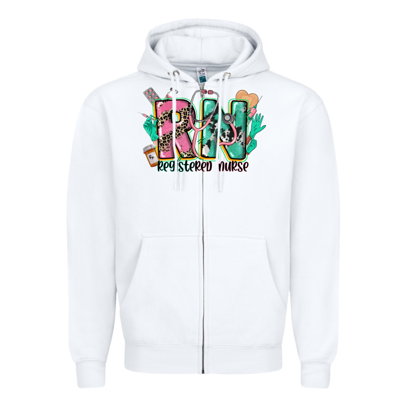 Registered Nurse Zipper Hoodie by CowGirlArtShop | Teevron