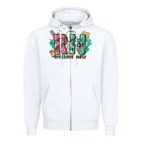 White registered nurse Zipper Hoodie - CowGirlArtShop