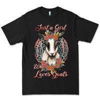 Black just a girl who loves goats Premium Tee - Jasminsmagicworld