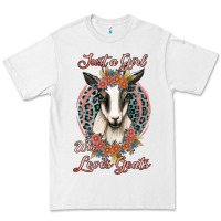 White just a girl who loves goats Premium Tee - Jasminsmagicworld