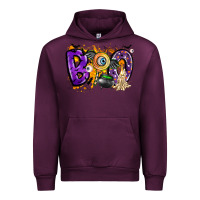 Mauve Wine boo Urban Hoodie - CowhideDigitalArt