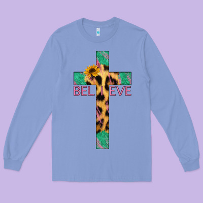 Believe Cross Long Sleeve Tee Designed By Bettercallsaul