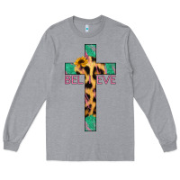 Heather Grey Believe Cross Long Sleeve Tee - Bettercallsaul
